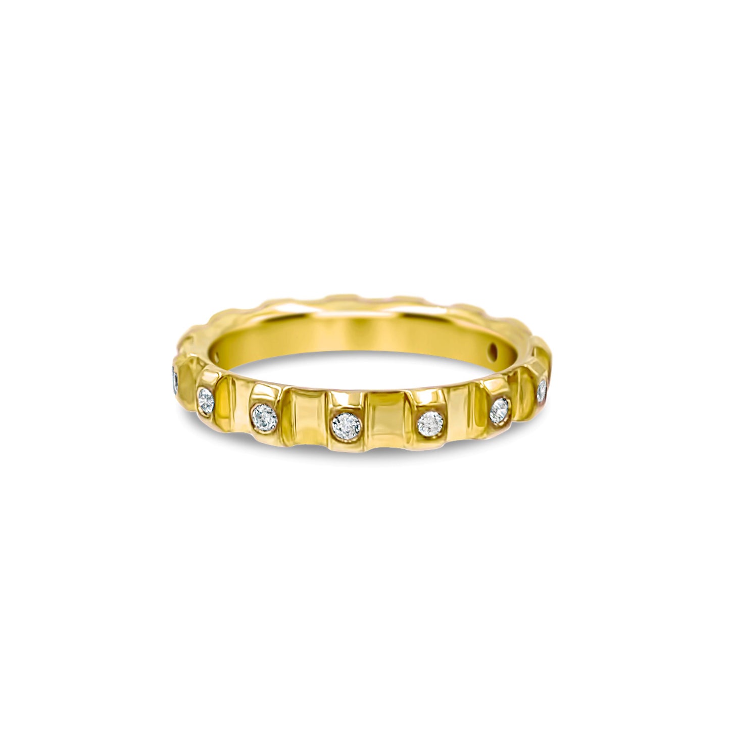 Diamond Rail Ring - 14k