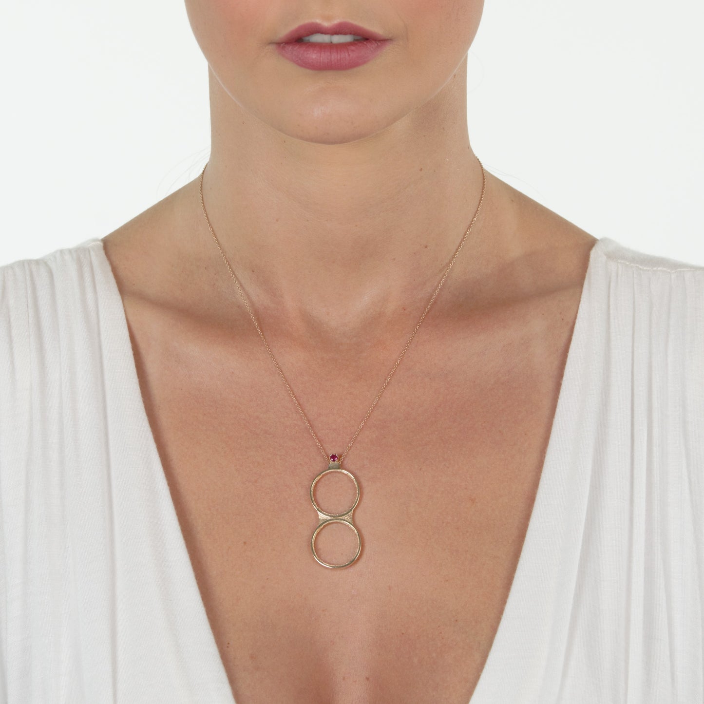 Over Under Shotgun Necklace - Full Size - 14k